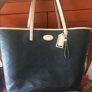 Large tote coach bag